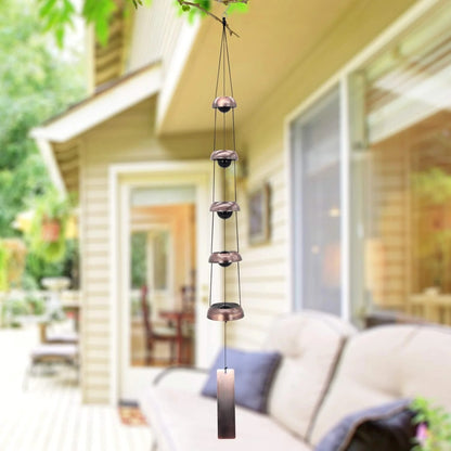 Quintet Brass Wind Chimes with Deep Relaxing Temple Tones
