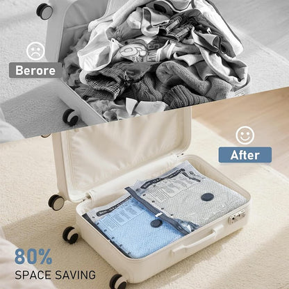 Cordless Travel Vacuum Bag Set for Space-Saving Packing