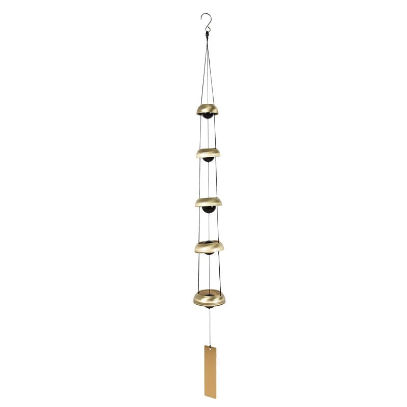 Quintet Brass Wind Chimes with Deep Relaxing Temple Tones