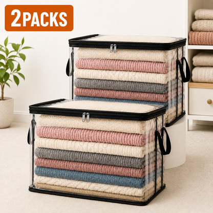 Large Heavy-Duty Thick Plastic Clear Storage Bag for Clothes, Moving & Storage