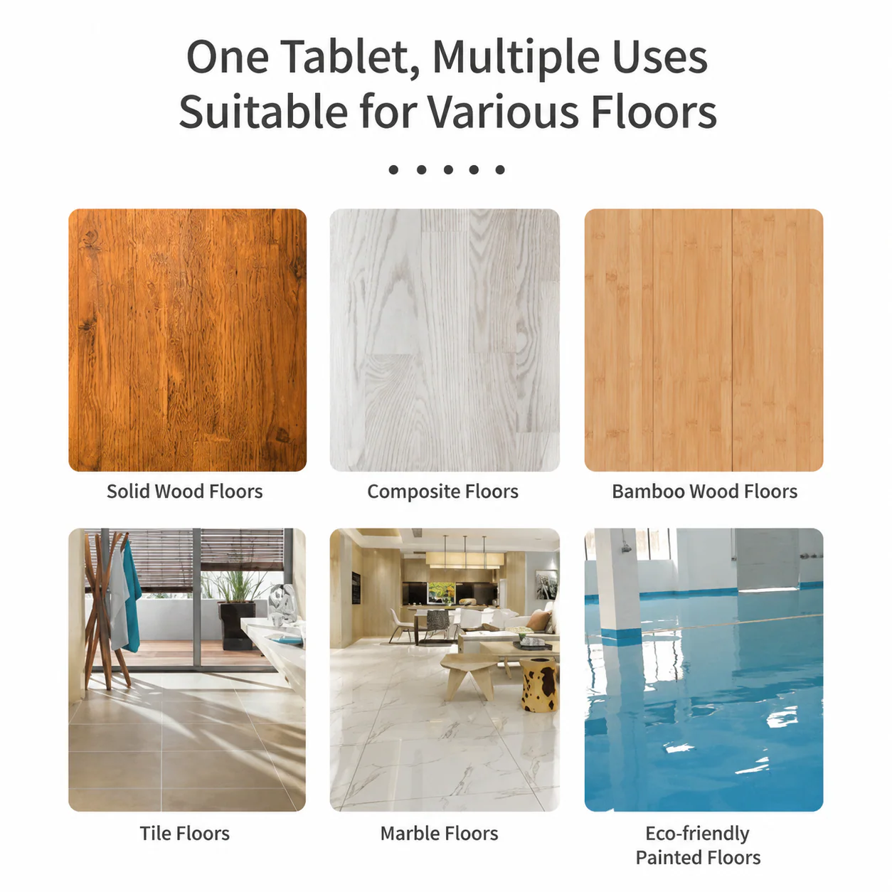 Multi-Surface Floor Cleaning Tablets for Fresh Shiny Floors