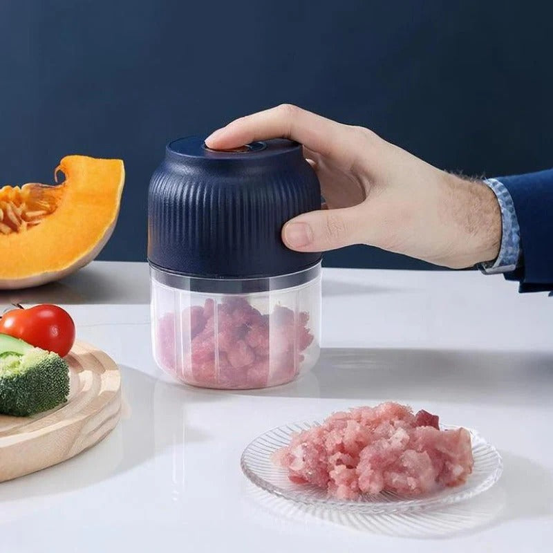 Portable Electric Garlic Chopper for Fast Kitchen Food Prep