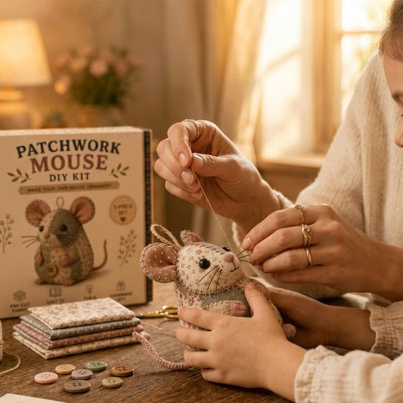 Charming Patchwork Mouse DIY Kit