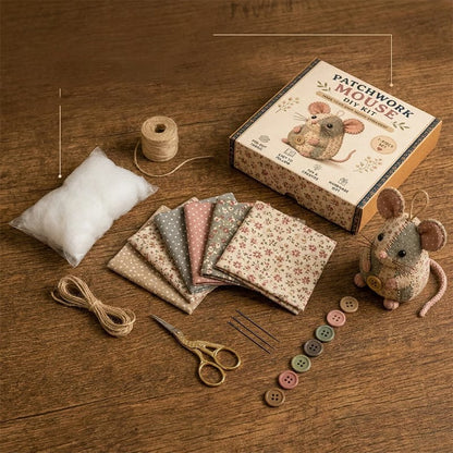 Charming Patchwork Mouse DIY Kit
