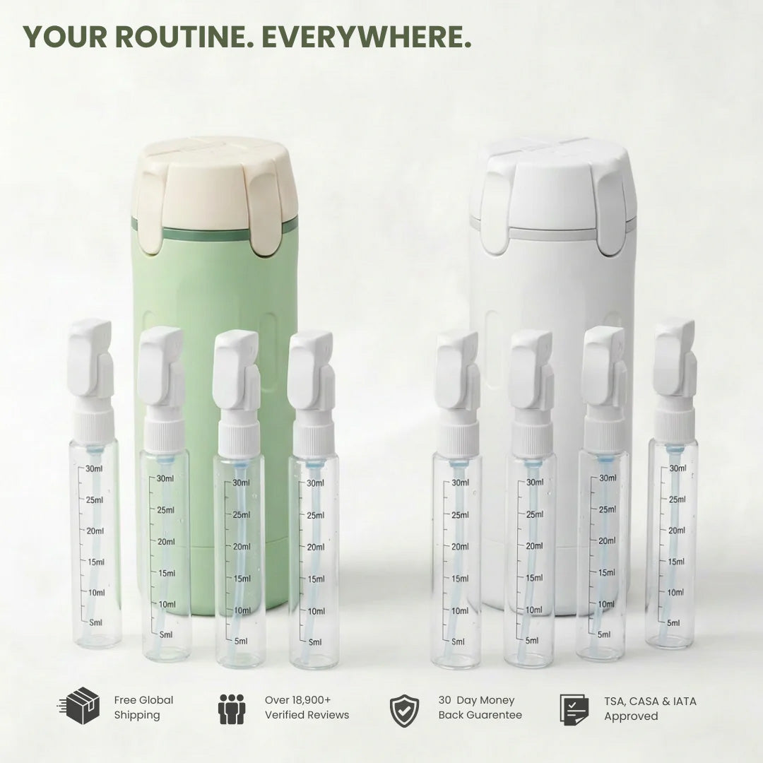 Portable 4-in-1 Travel Toiletry Bottle for Easy Packing