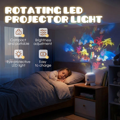 Dynamic Rotating LED Projector Light