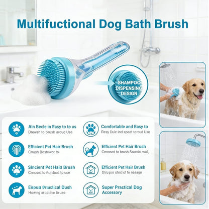 2 in 1 Pet Bath and Grooming Brush