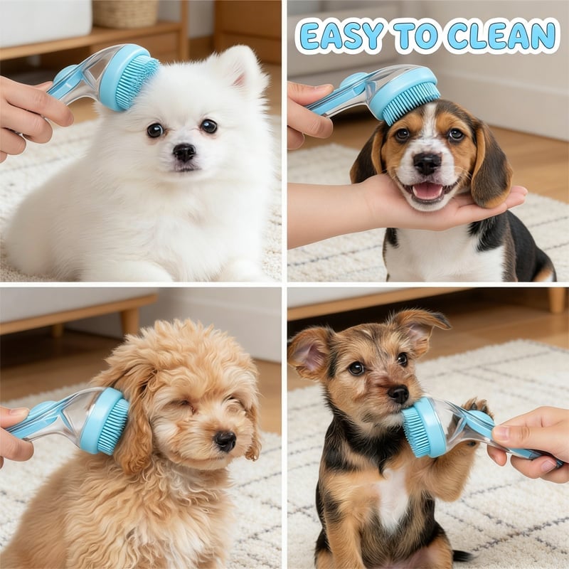 2 in 1 Pet Bath and Grooming Brush